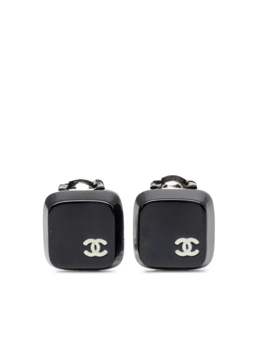 Chanel Cc Logo Clip-On Earrings Silver- #287784C56B